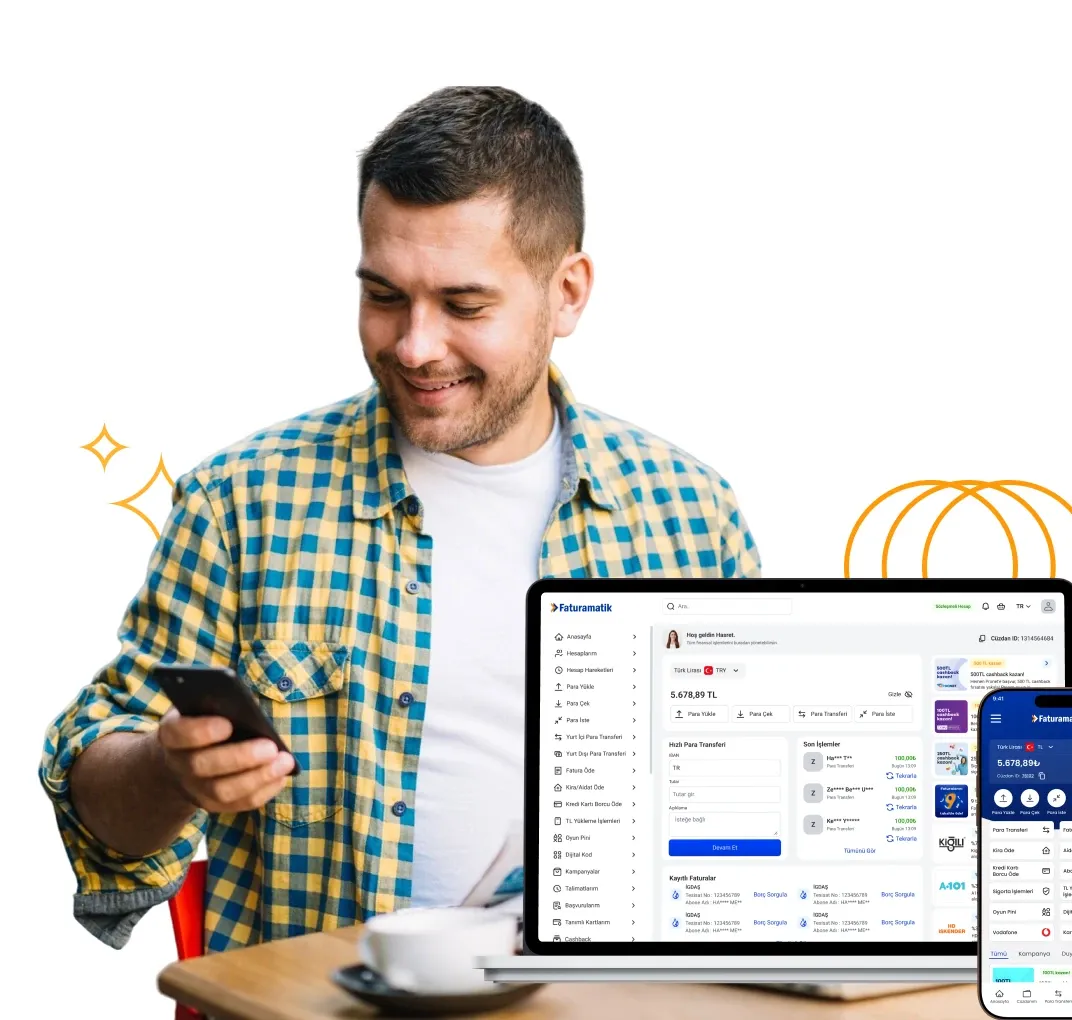Telefonundan fatura ödemesi yapan kullanıcı