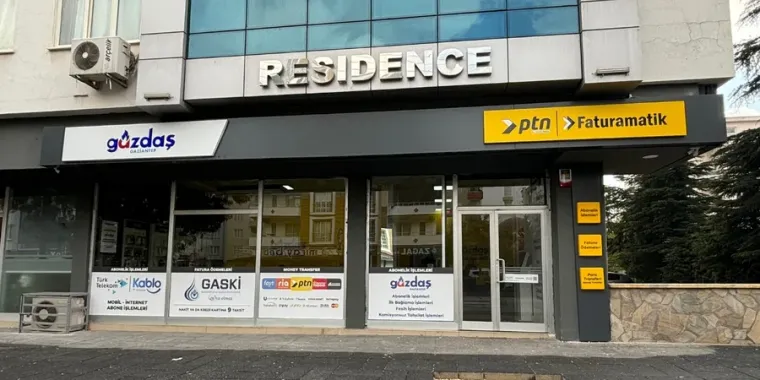 Dealer store with PTN and Faturamatik signage — Gaziantep