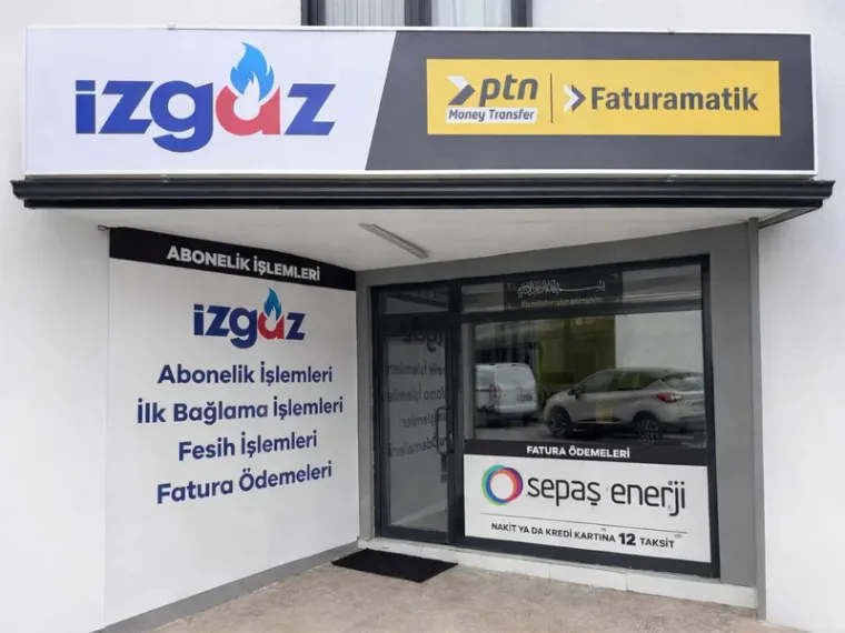 İzgaz, Sepaş Enerji ve PTN hizmeti veren Faturamatik mağazası